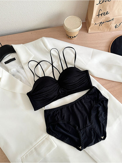 Breathable Backless Cute Push Up Bra Set