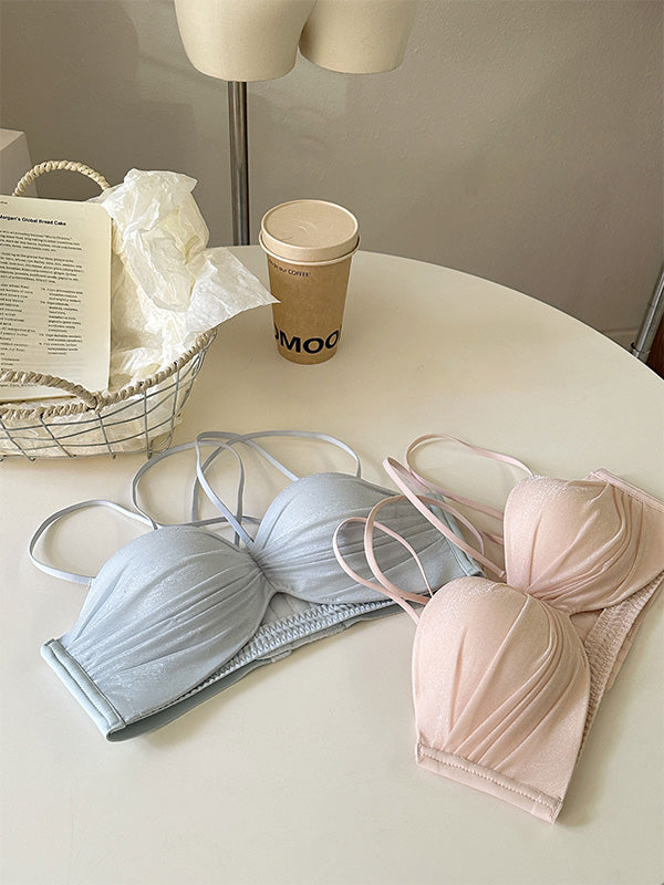 Breathable Backless Cute Push Up Bra Set