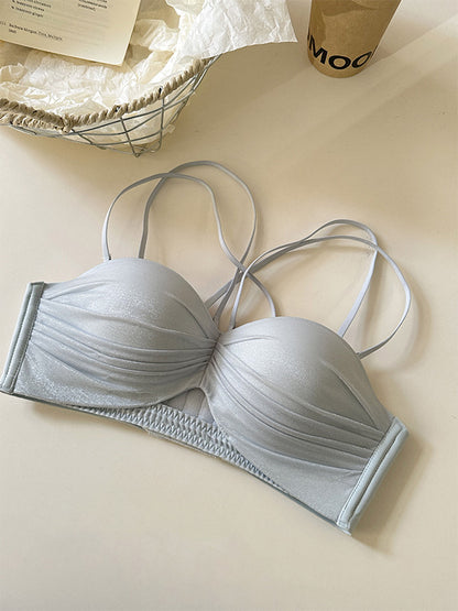 Breathable Backless Cute Push Up Bra Set