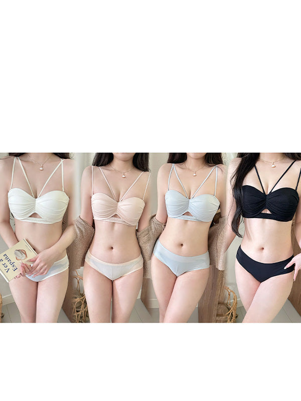 Breathable Backless Cute Push Up Bra Set