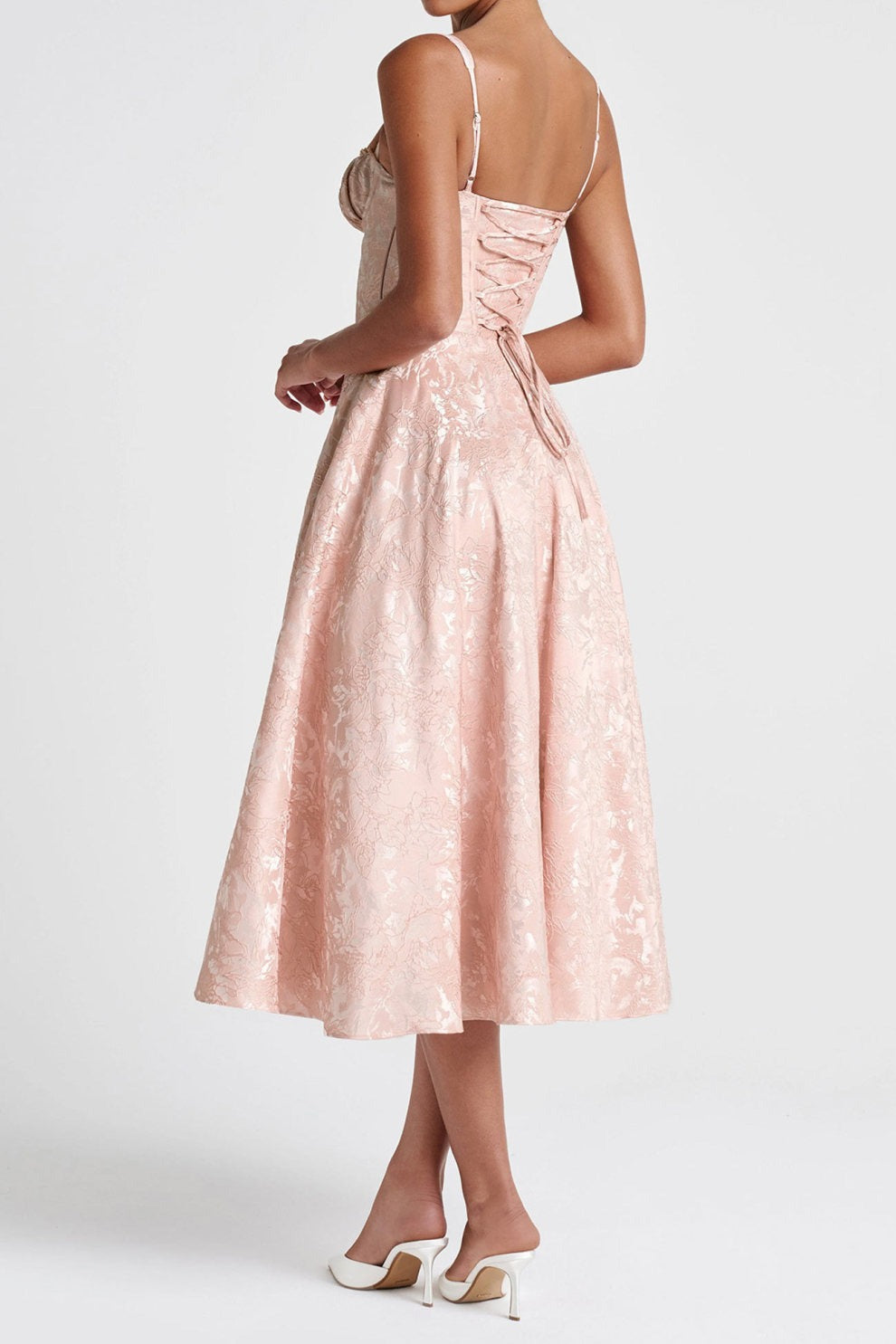 Lace Corset High Waist Swing Dress