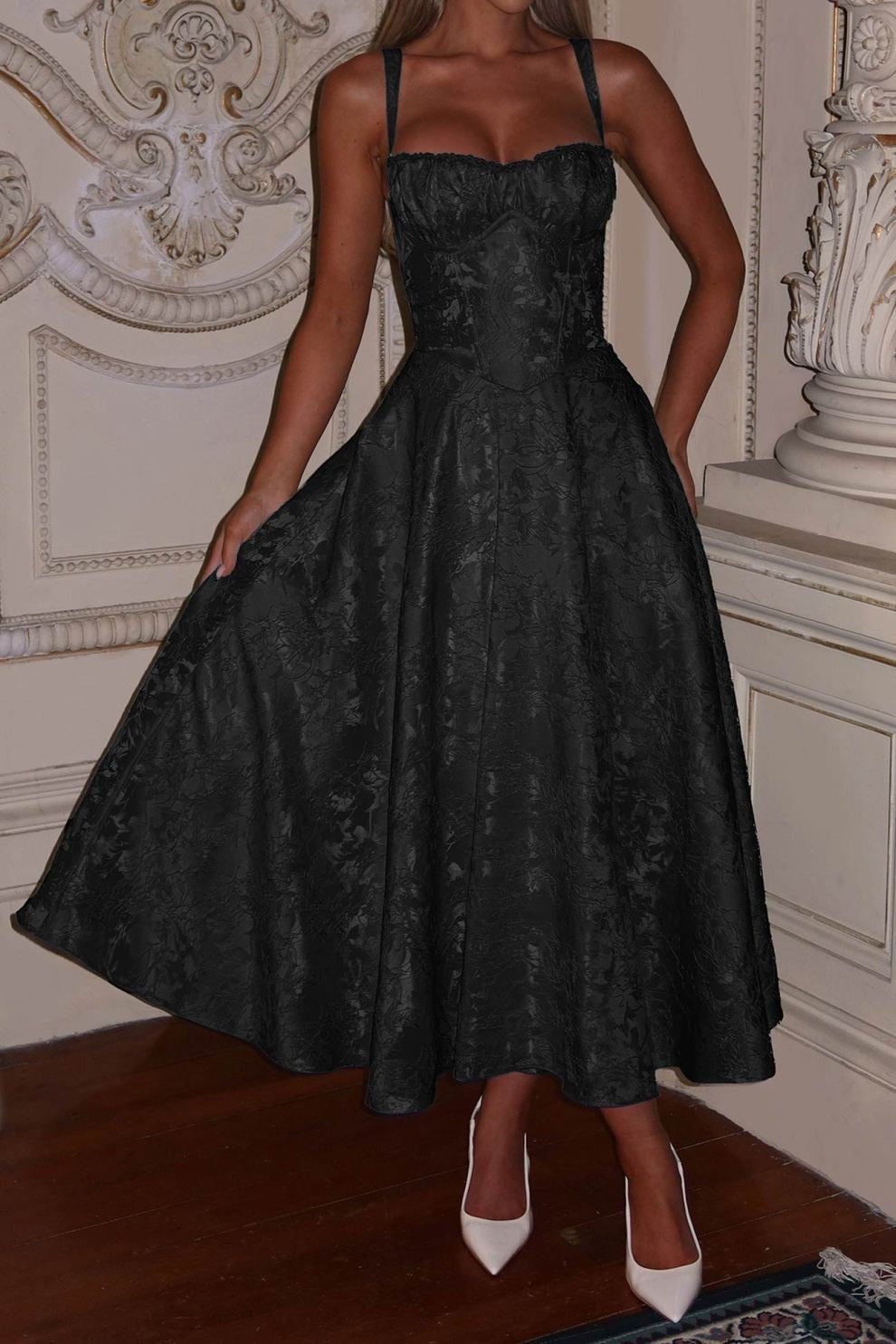 Lace Corset High Waist Swing Dress