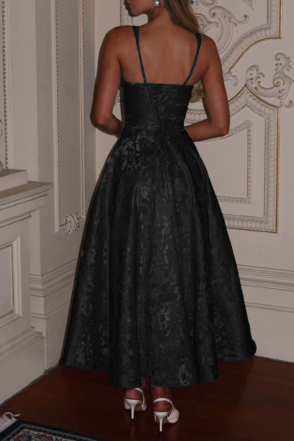 Lace Corset High Waist Swing Dress