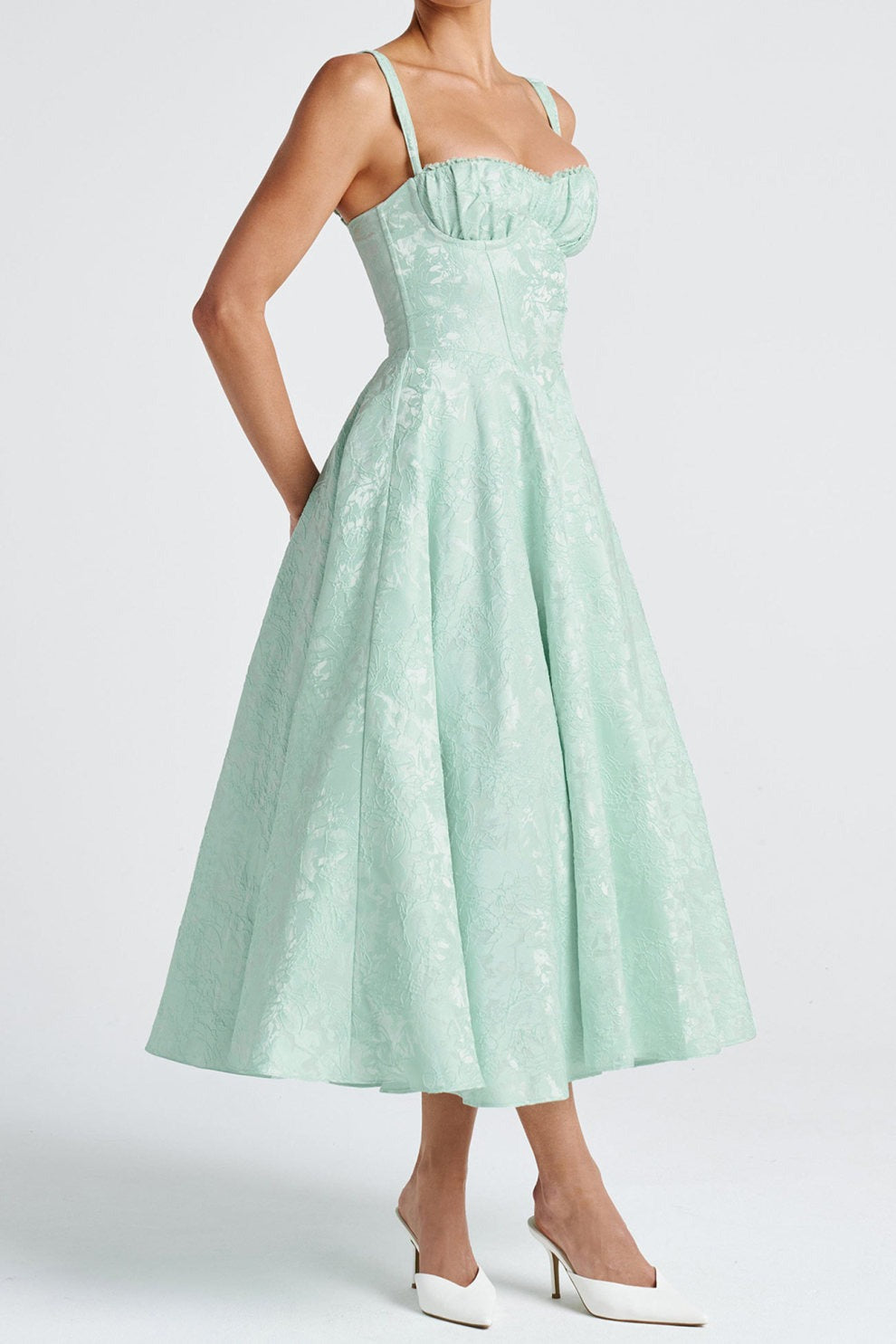 Lace Corset High Waist Swing Dress