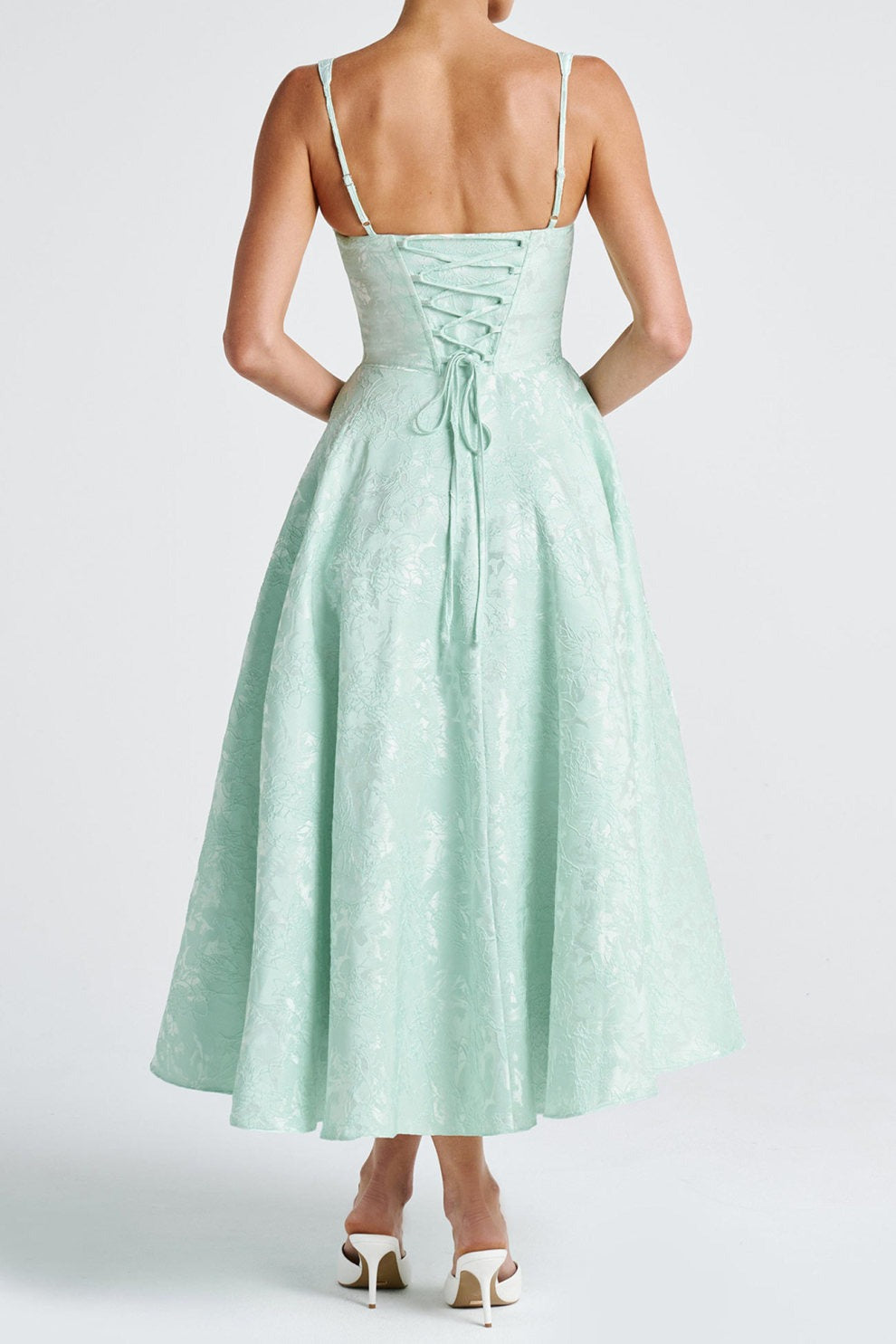 Lace Corset High Waist Swing Dress