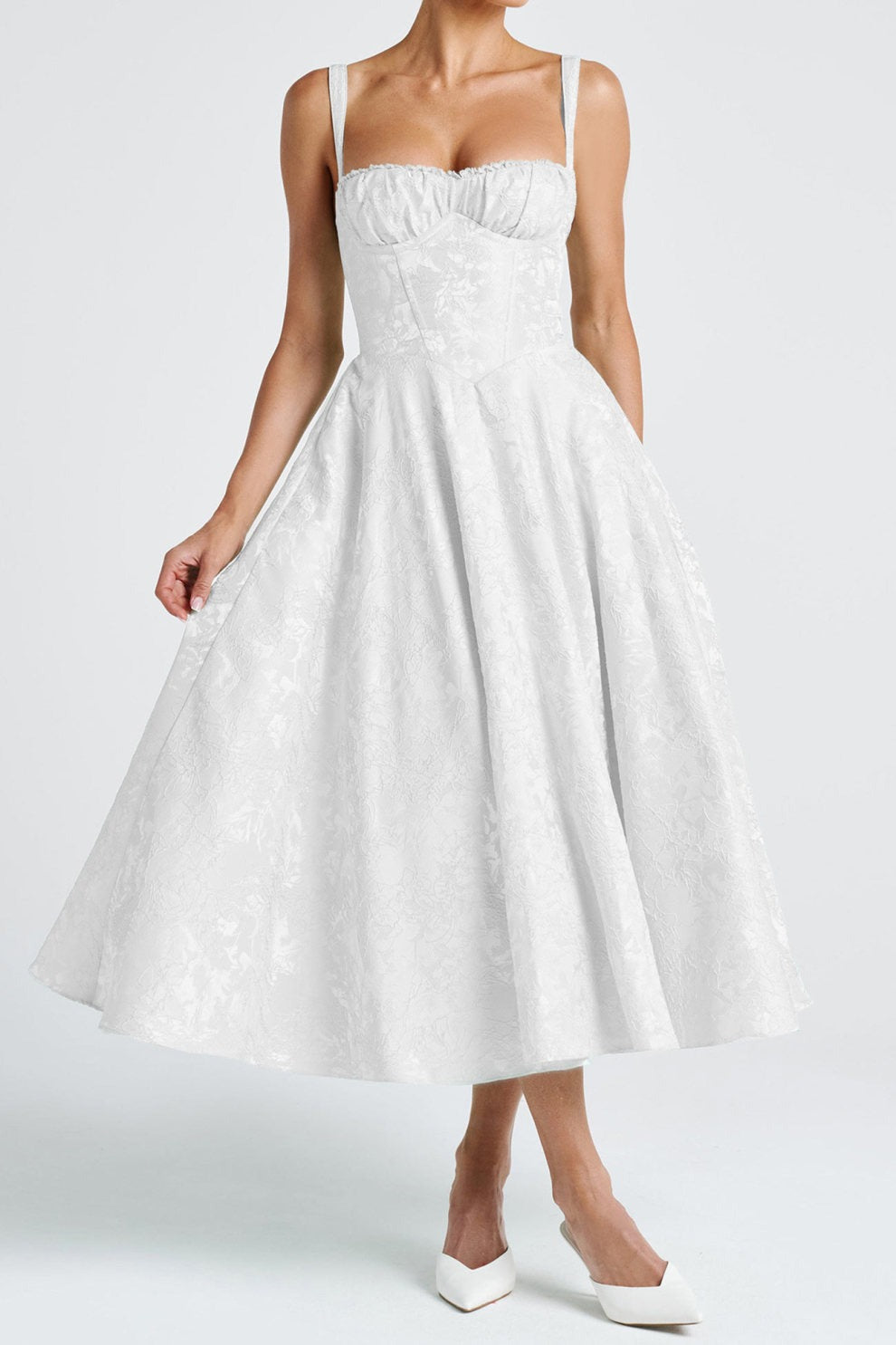 Lace Corset High Waist Swing Dress