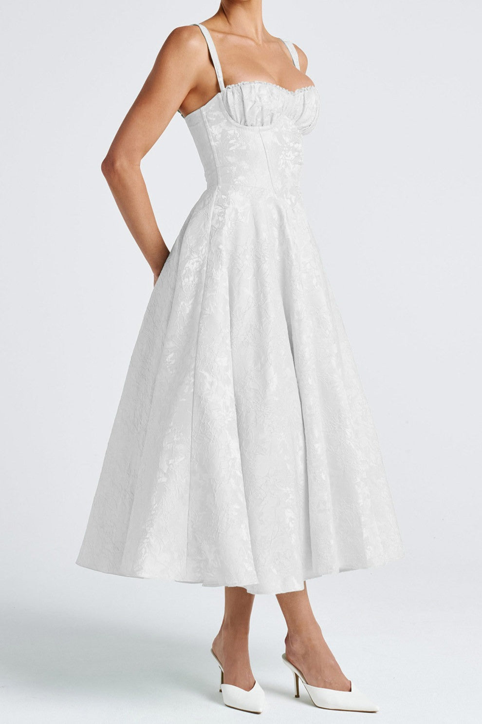 Lace Corset High Waist Swing Dress