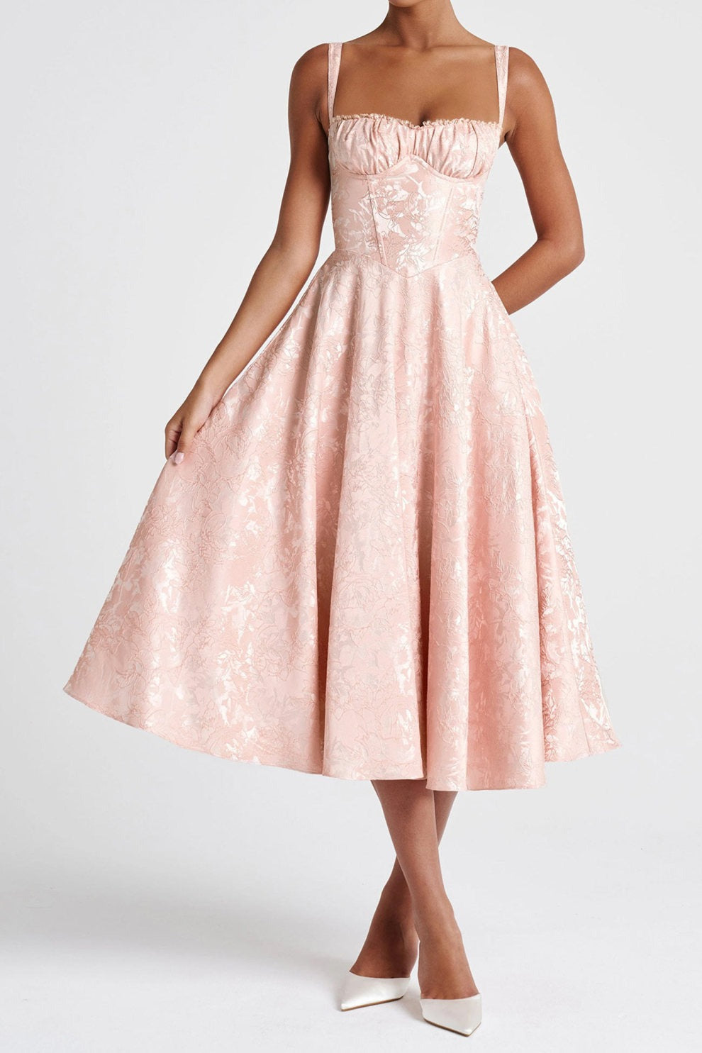 Lace Corset High Waist Swing Dress