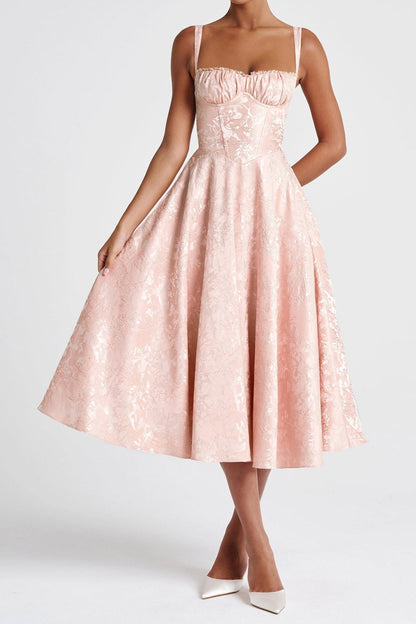 Lace Corset High Waist Swing Dress