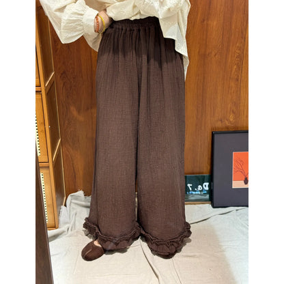 Vintage Literary Cotton Linen Casual Pants